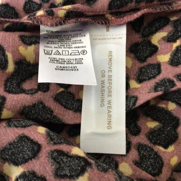 LOFT Animal Print Long Sleeve Dress - Size Medium - Picture 7 of 8